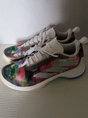 adidas Multicolor Tie-Dye Low-Top Sneakers with Mint Stripes